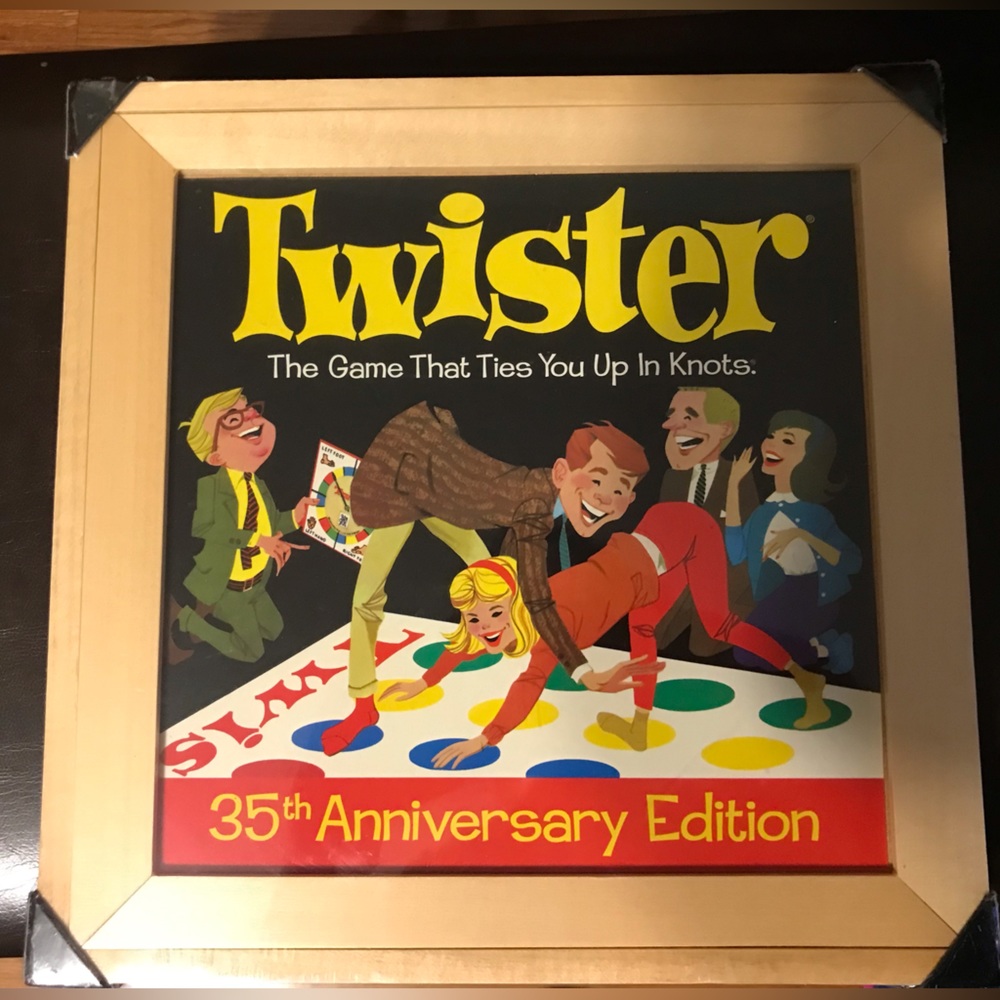 NWT Twister game, limited 35th anniversary edition in nice wooden box.